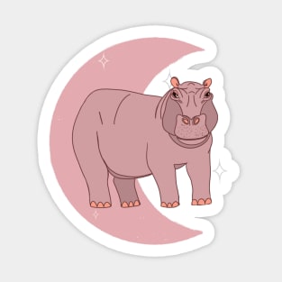 Hippo Crescent - Rose Sticker